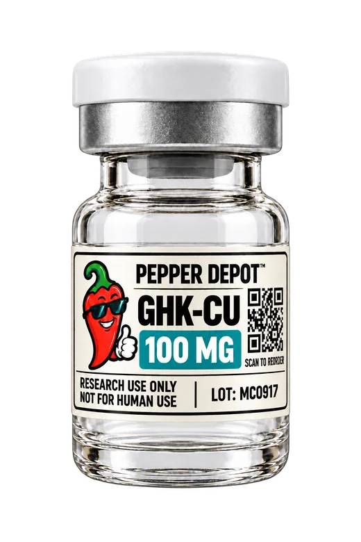 GHK-Cu 100 mg Pepper Depot vial illustration