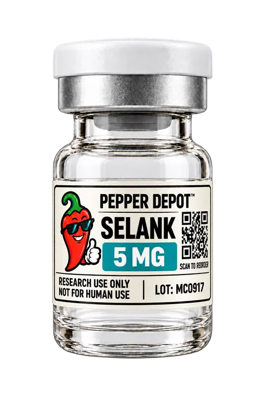Selank 5 mg research vial illustration